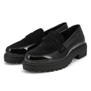 MADDISON Black Chunky Loafers - Size US 6